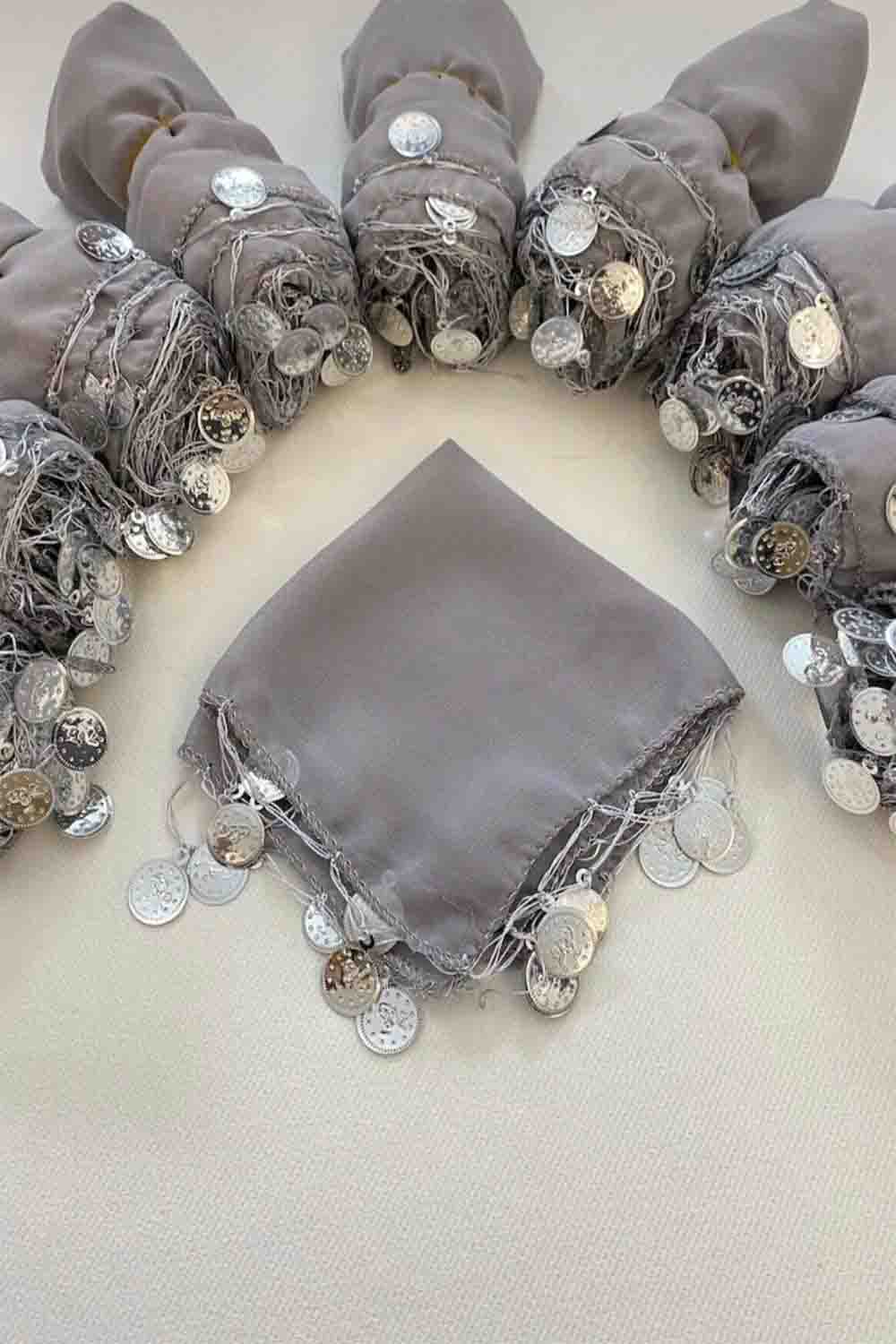 30X30 ŞİFON GRİ