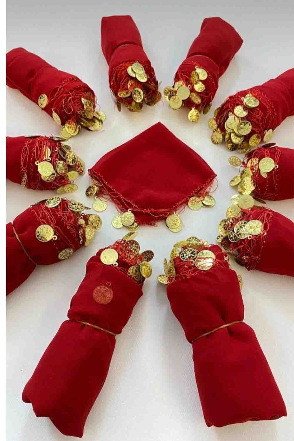 30X30 ŞİFON KIRMIZI