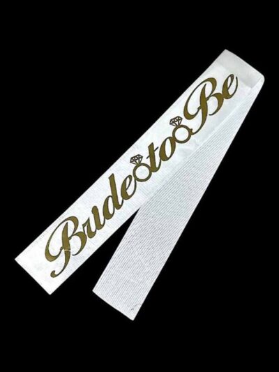 BRİDE TO BE BEYAZ ÜZERİ GOLD İŞLEME