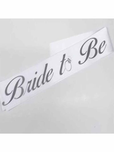 BRİDE TO BE BEYAZ ÜZERİ GÜMÜŞ İŞLEME