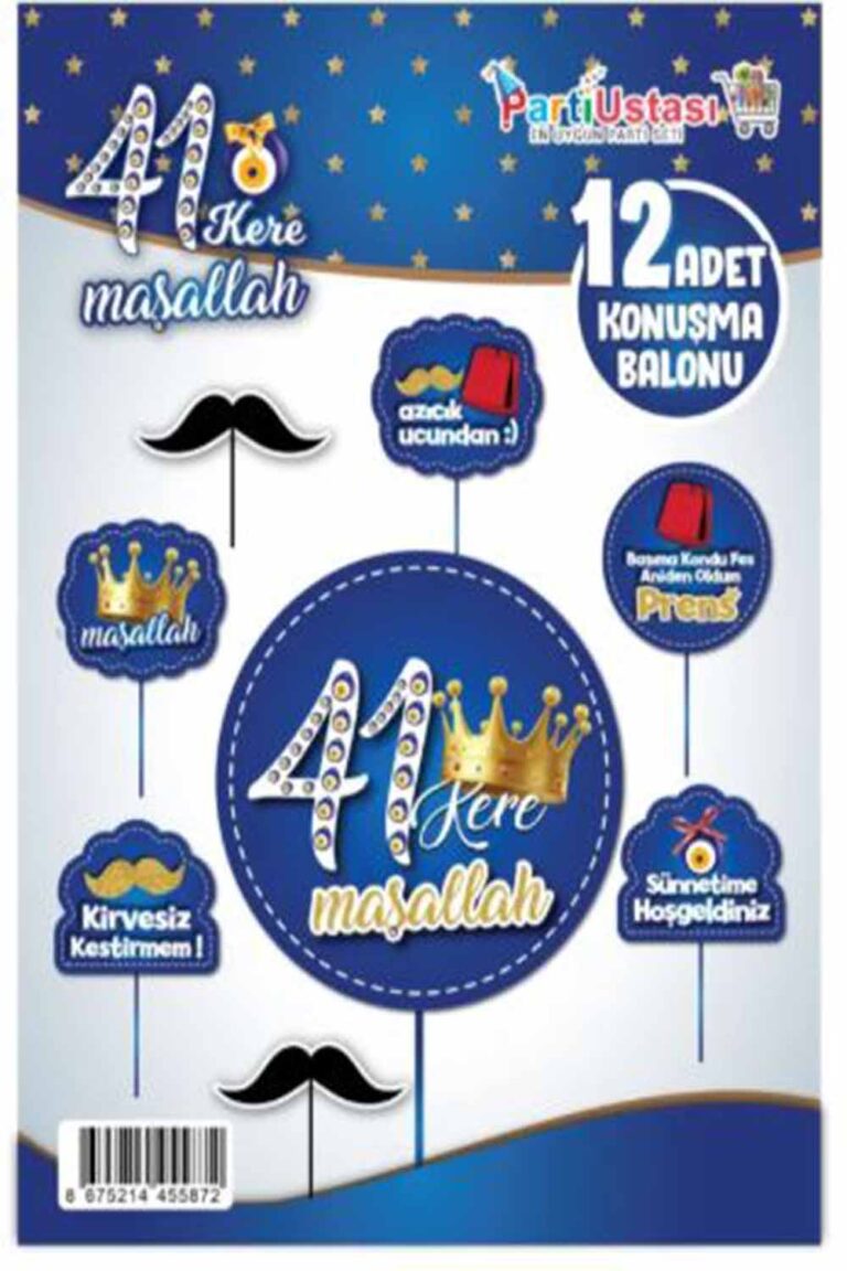 Maşaallah Konsept Konuşma Balonu 12’Lİ