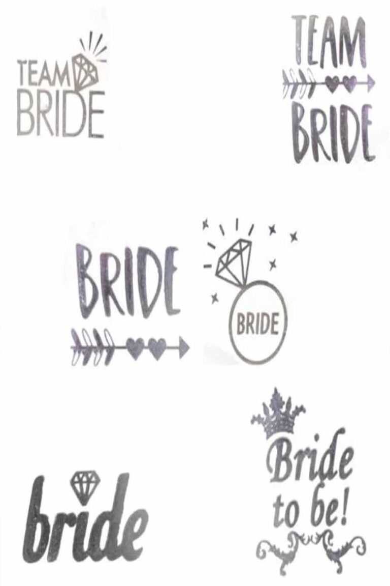 Bride To be Bekarlığa Veda Dövme Gold gümüş 10 ADET